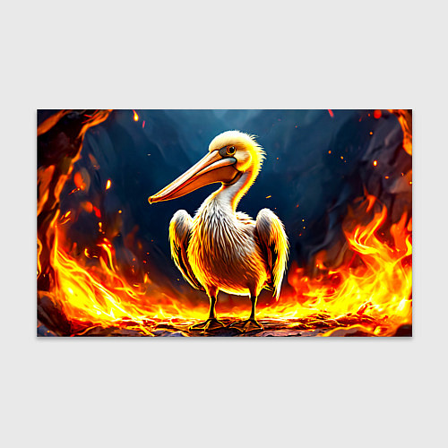 Бумага для упаковки Пеликан в огне / 3D-принт – фото 1