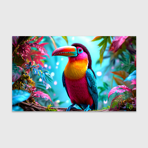 Бумага для упаковки Тукан в джунглях / 3D-принт – фото 1