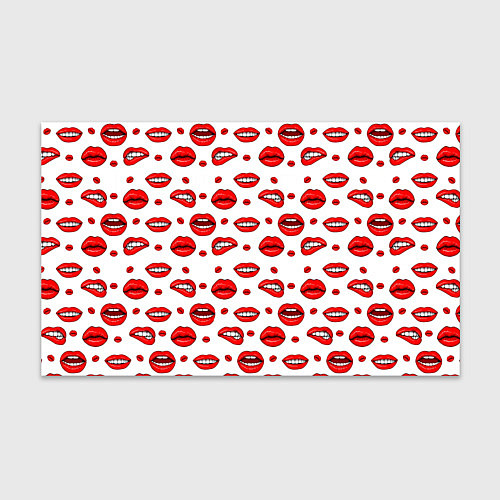 Бумага для упаковки Губной паттерн / 3D-принт – фото 1