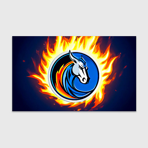 Бумага для упаковки Даллас Маверикс в огне / 3D-принт – фото 1