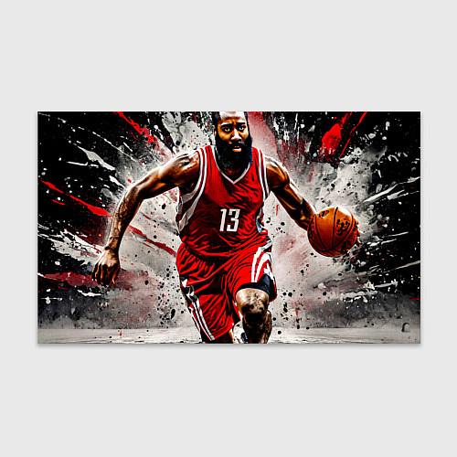 Бумага для упаковки Джеймс Харден с мячом / 3D-принт – фото 1