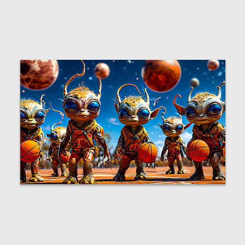 Бумага для упаковки Инопланетный баскетбол / 3D-принт – фото 1