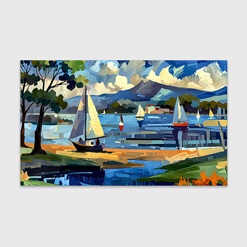 Бумага для упаковки Средиземноморский пейзаж / 3D-принт – фото 1