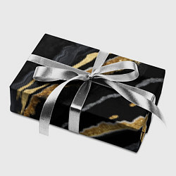 Бумага для упаковки Узоры черного мрамора с золотом, цвет: 3D-принт — фото 2
