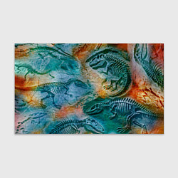 Бумага для упаковки Окаменелые динозавры, тропический зеленый, цвет: 3D-принт