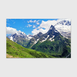 Бумага для упаковки Домбай - горный пейзаж на Северном Кавказе, цвет: 3D-принт