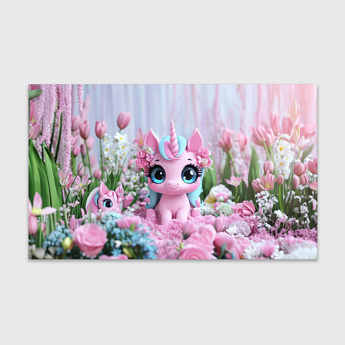 Бумага для упаковки Милая маленькая единорожка / 3D-принт – фото 1