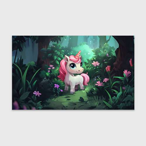 Бумага для упаковки Единорожка с розовой гривой / 3D-принт – фото 1