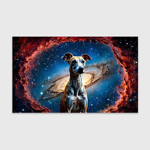 Бумага для упаковки Уиппет в космосе / 3D-принт – фото 1