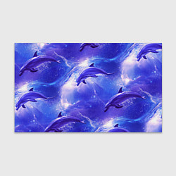 Бумага для упаковки Дельфины в волшебном море паттерн, цвет: 3D-принт