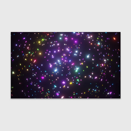 Бумага для упаковки Светящиеся пазлы разноцветные / 3D-принт – фото 1