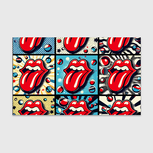 Бумага для упаковки Rolling Stones logo - pop art / 3D-принт – фото 1