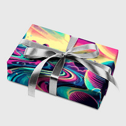 Бумага для упаковки Неоновый разноцветный космос, цвет: 3D-принт — фото 2