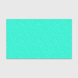 Бумага для упаковки Лабиринтовый паттерн с иероглифами на бирюзе, цвет: 3D-принт