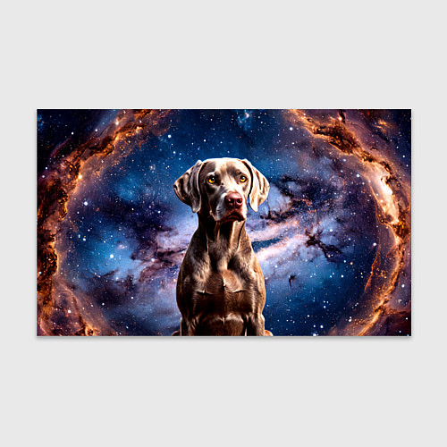 Бумага для упаковки Веймаранер в космосе / 3D-принт – фото 1