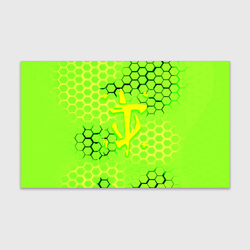 Бумага для упаковки Doom кислотные соты лого / 3D-принт – фото 1