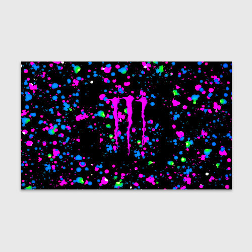 Бумага для упаковки Monster energy неоновые краски / 3D-принт – фото 1