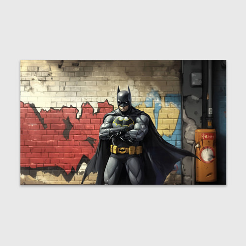 Бумага для упаковки Бэтмен на фоне стены / 3D-принт – фото 1