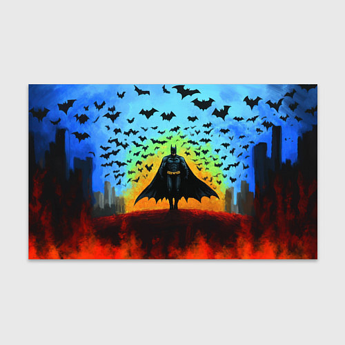 Бумага для упаковки Бэтмен и летучие мыши / 3D-принт – фото 1