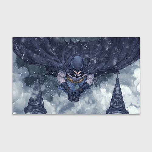 Бумага для упаковки Бэтмен на фоне снегопада / 3D-принт – фото 1