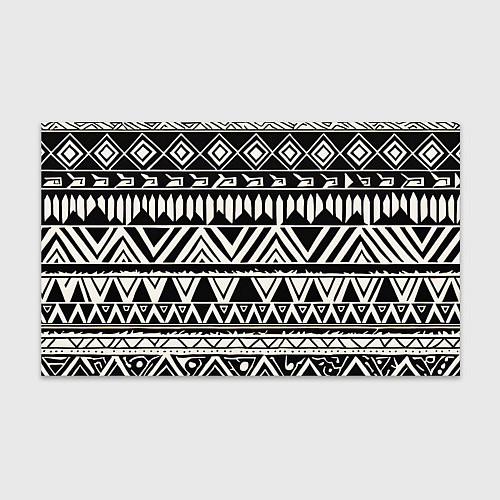 Бумага для упаковки Черно белый орнамент в этническом стиле / 3D-принт – фото 1