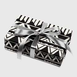 Бумага для упаковки Черно белый орнамент в этническом стиле, цвет: 3D-принт — фото 2