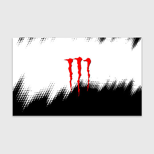 Бумага для упаковки Monster energy чёрно белые краски / 3D-принт – фото 1