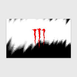 Бумага для упаковки Monster energy чёрно белые краски, цвет: 3D-принт