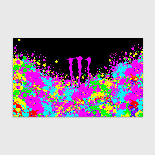 Бумага для упаковки Monster energy краски неоновые / 3D-принт – фото 1