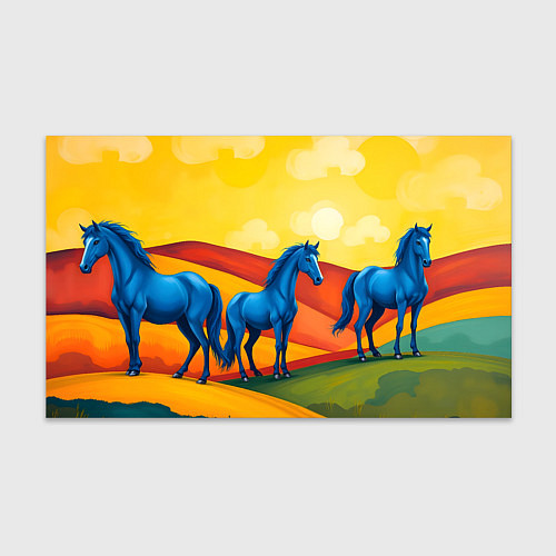 Бумага для упаковки Лошади в поле / 3D-принт – фото 1