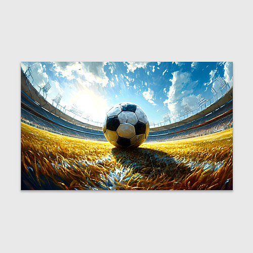 Бумага для упаковки Футбольный мяч на стадионе / 3D-принт – фото 1