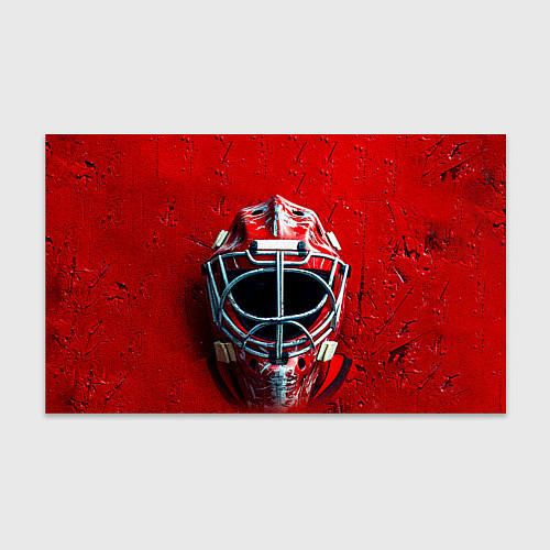 Бумага для упаковки Маска голкипера на красном / 3D-принт – фото 1