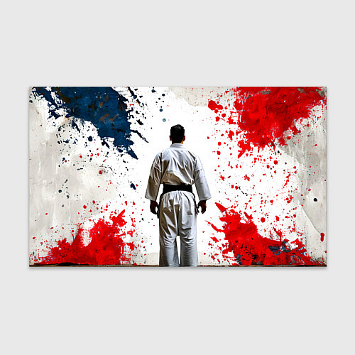 Бумага для упаковки Борец айкидо на белом / 3D-принт – фото 1