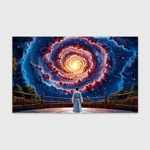 Бумага для упаковки Айкидоист в космосе / 3D-принт – фото 1