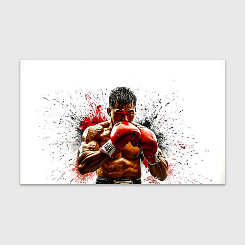 Бумага для упаковки Тайский боксер на белом / 3D-принт – фото 1