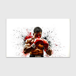 Бумага для упаковки Тайский боксер на белом, цвет: 3D-принт