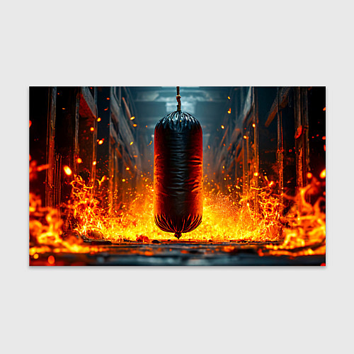 Бумага для упаковки Боксерская груша в огне / 3D-принт – фото 1