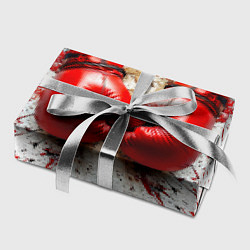 Бумага для упаковки Красные бойцовские перчатки на белом, цвет: 3D-принт — фото 2