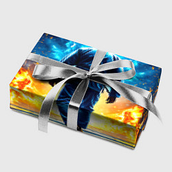 Бумага для упаковки Боец джиу-джитсу в синем пламени, цвет: 3D-принт — фото 2