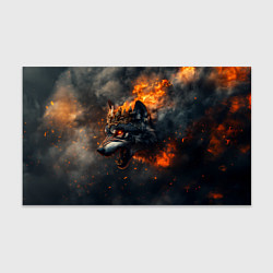 Бумага для упаковки Волк в огне и дыме, цвет: 3D-принт
