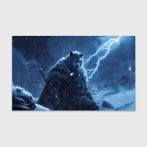 Бумага для упаковки Волк повелитель молний / 3D-принт – фото 1