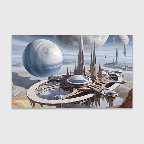 Бумага для упаковки Инопланетный город / 3D-принт – фото 1