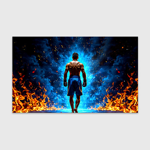 Бумага для упаковки Кикбоксер в огне / 3D-принт – фото 1