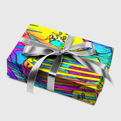 Бумага для упаковки Черепа неоновые краски, цвет: 3D-принт — фото 2