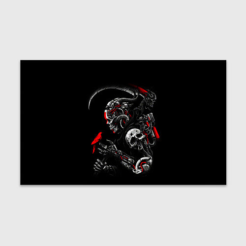 Бумага для упаковки Ронин самурай киборг / 3D-принт – фото 1