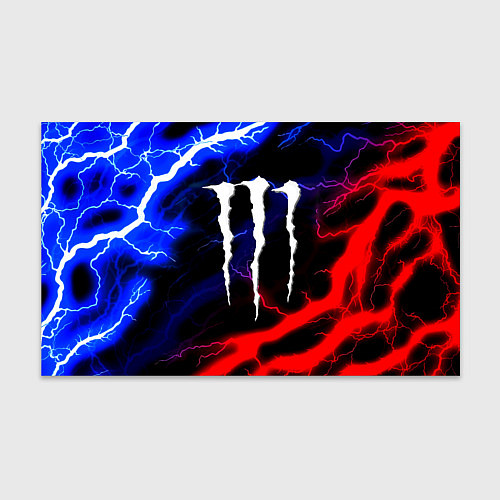 Бумага для упаковки Monster energy молнии неон / 3D-принт – фото 1