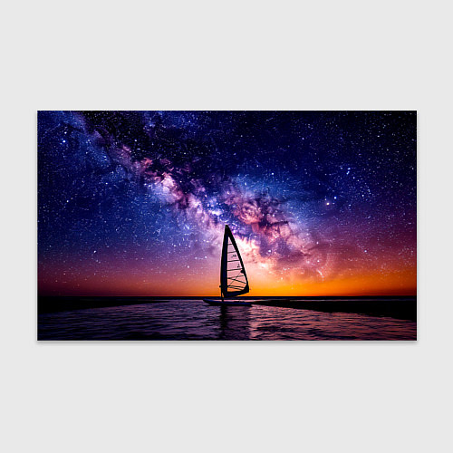 Бумага для упаковки Виндсерфер в космосе / 3D-принт – фото 1