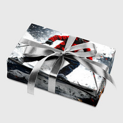 Бумага для упаковки Лыжник в движении, цвет: 3D-принт — фото 2