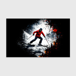 Бумага для упаковки Лыжник в движении, цвет: 3D-принт
