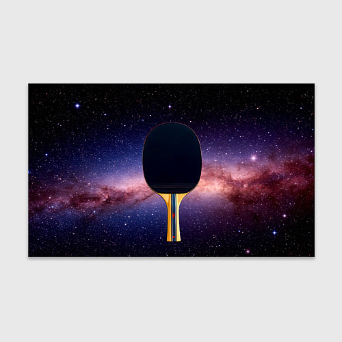 Бумага для упаковки Черная ракетка для пинг понга в космосе / 3D-принт – фото 1